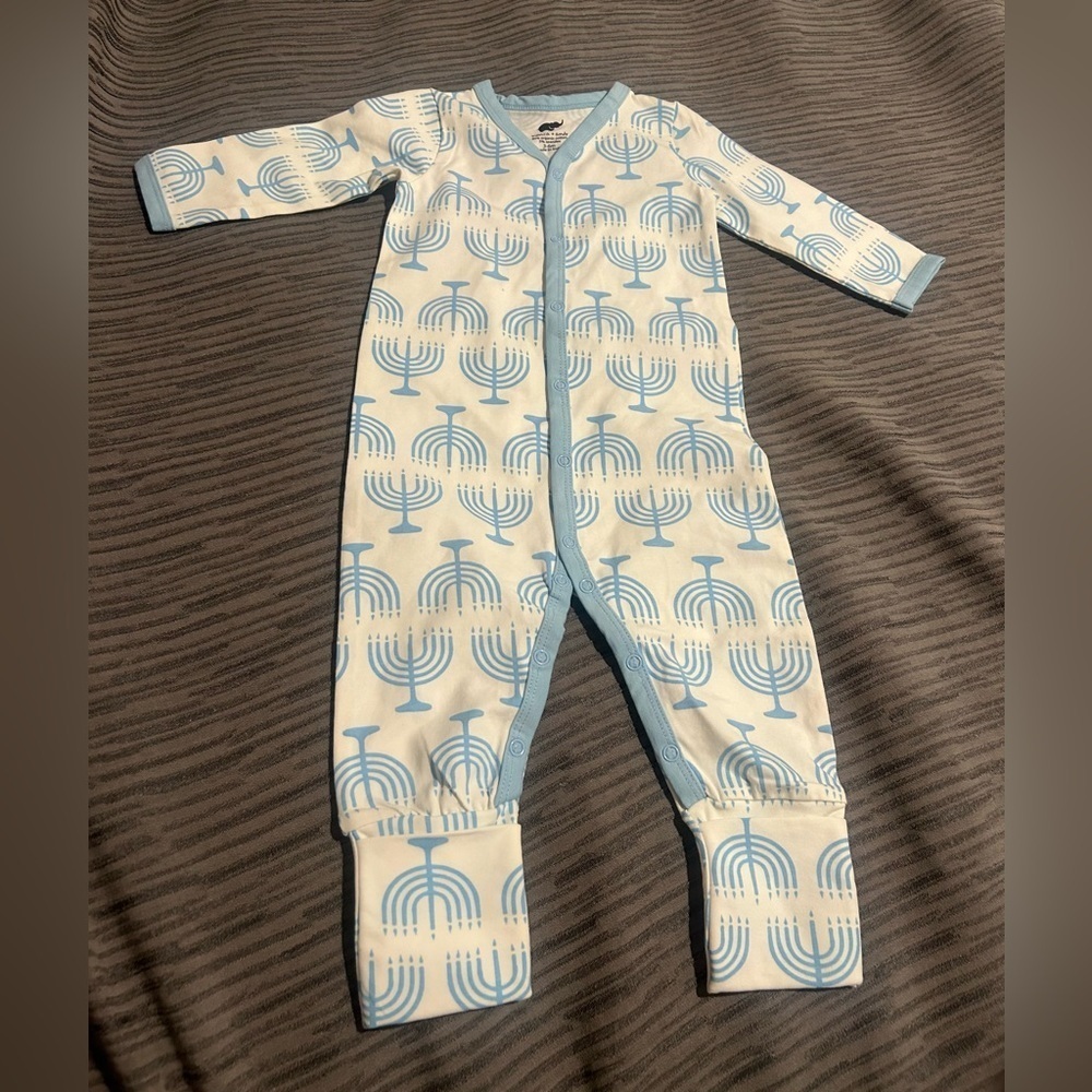 NEW Monica + Andy Light the Menorah Hanukkah Holidays pajamas 3-6 months - Picture 2 of 5